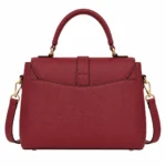 Bagnum Women's Burgundy Leather Satchel Top Handle Shoulder Handbag - Image 2