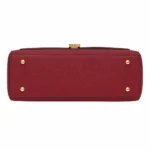Bagnum Women's Burgundy Leather Satchel Top Handle Shoulder Handbag - Image 4
