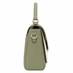 Bagnum Women's Green/White Triple Compartment Satchel Top Handle Shoulder Handbag - Image 3