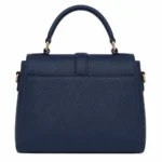 Bagnum Women's Navy Blue Leather Satchel Top Handle Shoulder Handbag - Image 2
