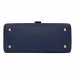 Bagnum Women's Navy Blue Leather Satchel Top Handle Shoulder Handbag - Image 4