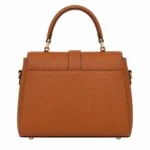 Bagnum Women's Tan Leather Satchel Top Handle Shoulder Handbag - Image 2